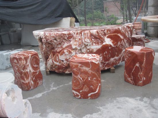 紅龍玉石桌子