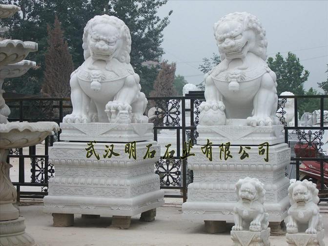 武漢漢白玉石獅子